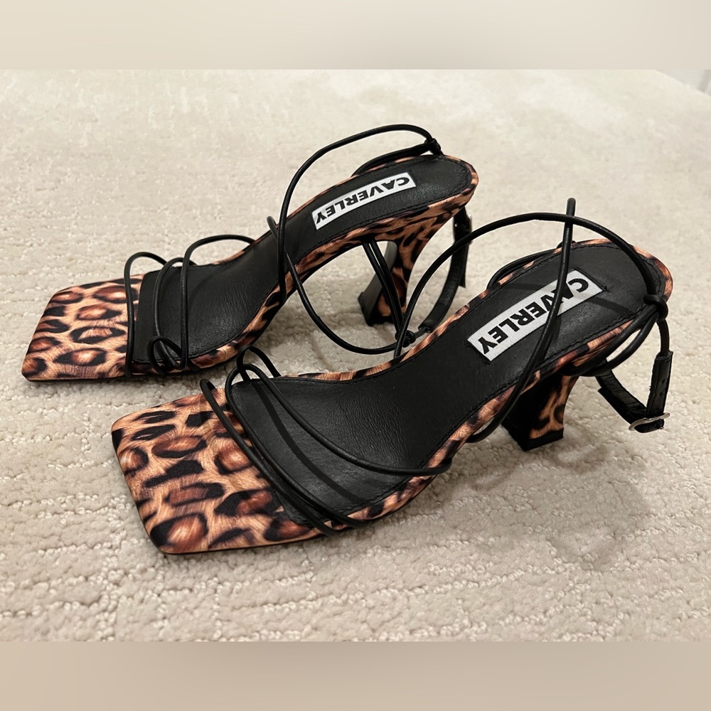 Never Worn! Caverley Molly Heel Leopard shoes. Size 36